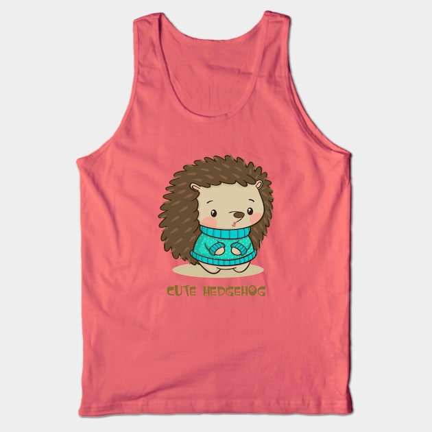 cute hedgehog Tank Top by This is store